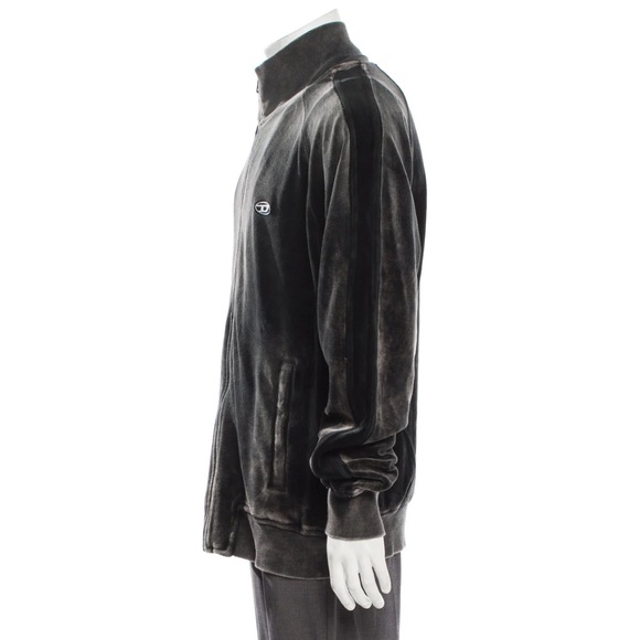 Diesel Washed Black Velour Jacket - Picture 2 of 3